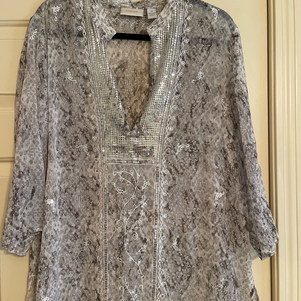 Chico’s beautiful sheer blouse